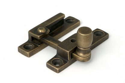 From The Anvil's Burnished Brass Mushroom Quadrant Fastener - Narrow