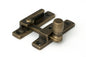 From The Anvil's Burnished Brass Mushroom Quadrant Fastener - Narrow