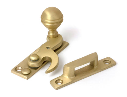 From The Anvil's Satin Brass Prestbury Sash Hook Fastener