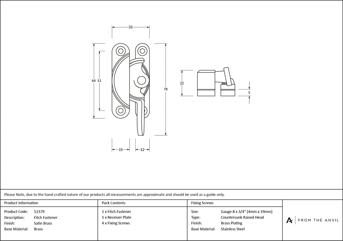 Fitch Fastener by From The Anvil