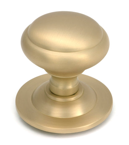From The Anvil's Satin Brass Round Centre Door Knob