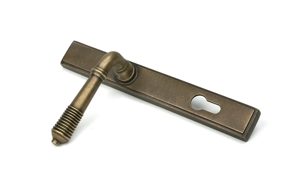 Reeded Slimline Lever Espag. Lock Set by From The Anvil