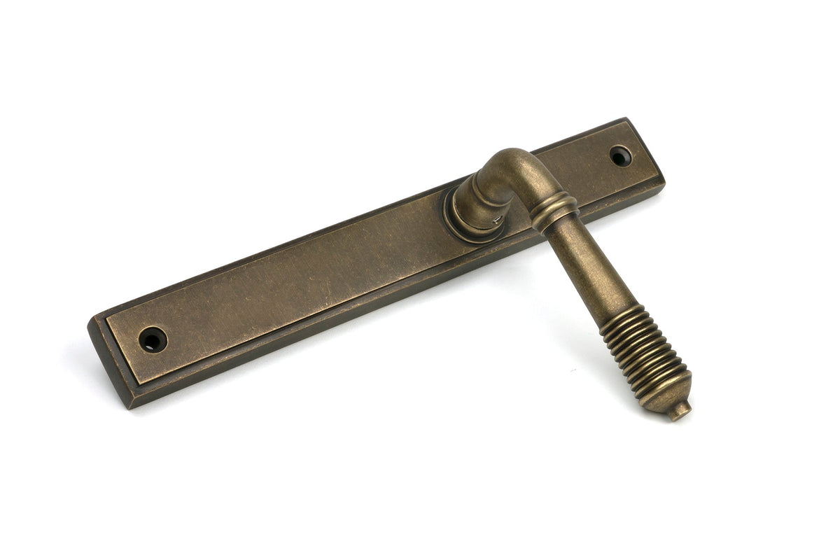 Reeded Slimline Lever Espag. Latch Set by From The Anvil