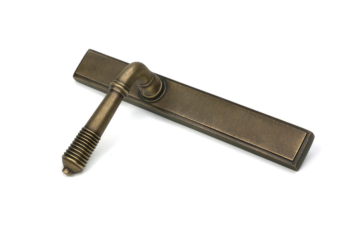 Reeded Slimline Lever Espag. Latch Set by From The Anvil