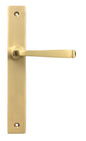 From The Anvil's Satin Brass Avon Slimline Lever Espag. Latch Set