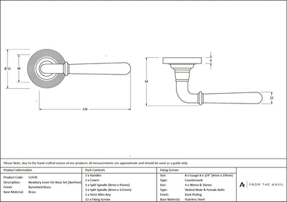 Newbury Lever on Rose Set (Sprung) by From The Anvil