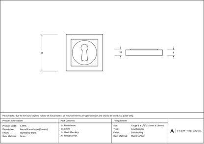Round Escutcheon by From The Anvil