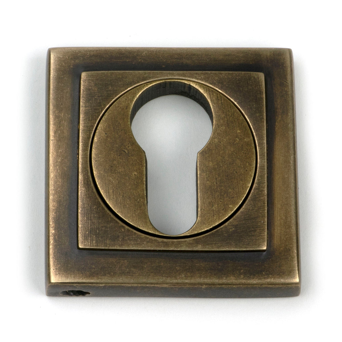 From The Anvil's Burnished Brass Round Euro Escutcheon