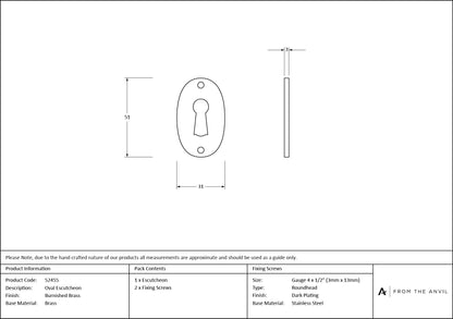 Oval Escutcheon by From The Anvil