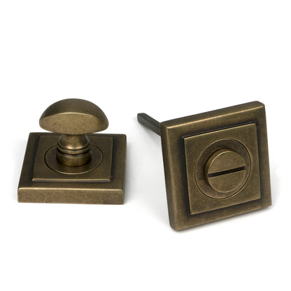 From The Anvil's Burnished Brass Concealed Round Thumbturn Set