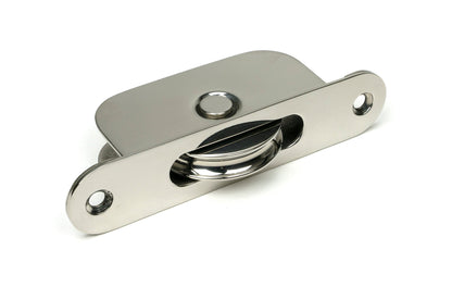 From The Anvil's Polished Marine SS (316) Radiused Sash Pulley 75kg