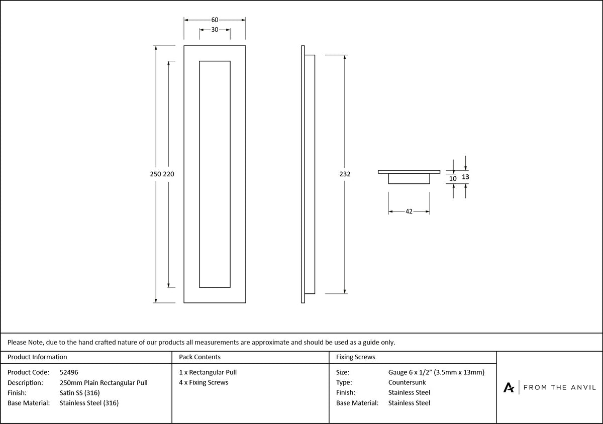 Plain Rectangular Pull by From The Anvil