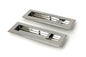 From The Anvil's Polished Marine SS (316) Art Deco Rectangular Pull - Privacy Set