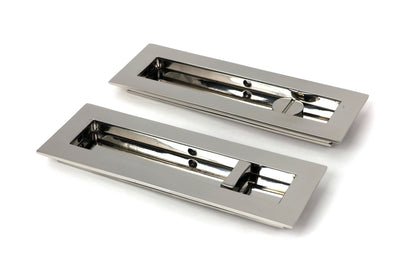 From The Anvil's Polished Marine SS (316) Plain Rectangular Pull - Privacy Set