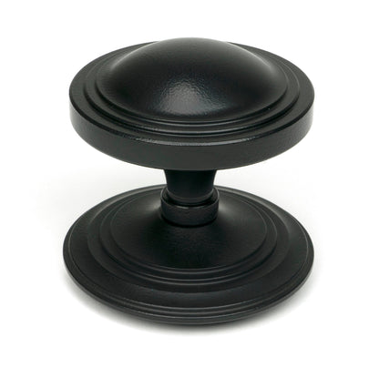 From The Anvil's Matt Black Art Deco Centre Door Knob
