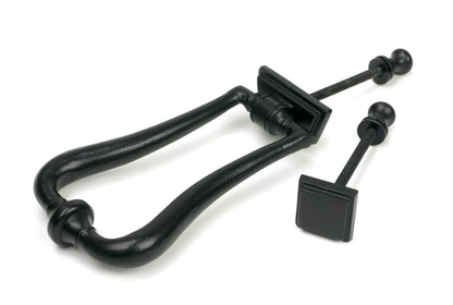 From The Anvil's Matt Black Art Deco Door Knocker