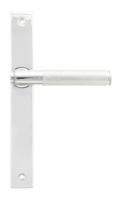 From The Anvil's Polished Chrome Brompton Slimline Lever Espag. Latch Set