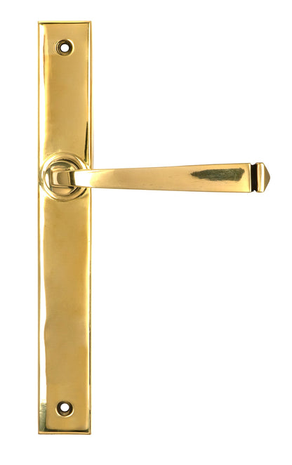 From The Anvil's Polished Brass Avon Slimline Lever Espag. Latch Set
