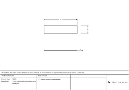Intumescent Hinge Pad (Each) (FD 60) by From The Anvil