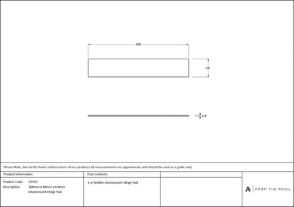 Intumescent Hinge Pad (Each) (FD 60) by From The Anvil