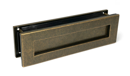 From The Anvil's Burnished Brass Traditional Letterbox
