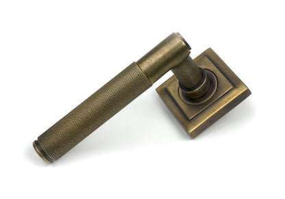 From The Anvil's Burnished Brass Brompton Lever on Rose Set (Unsprung)