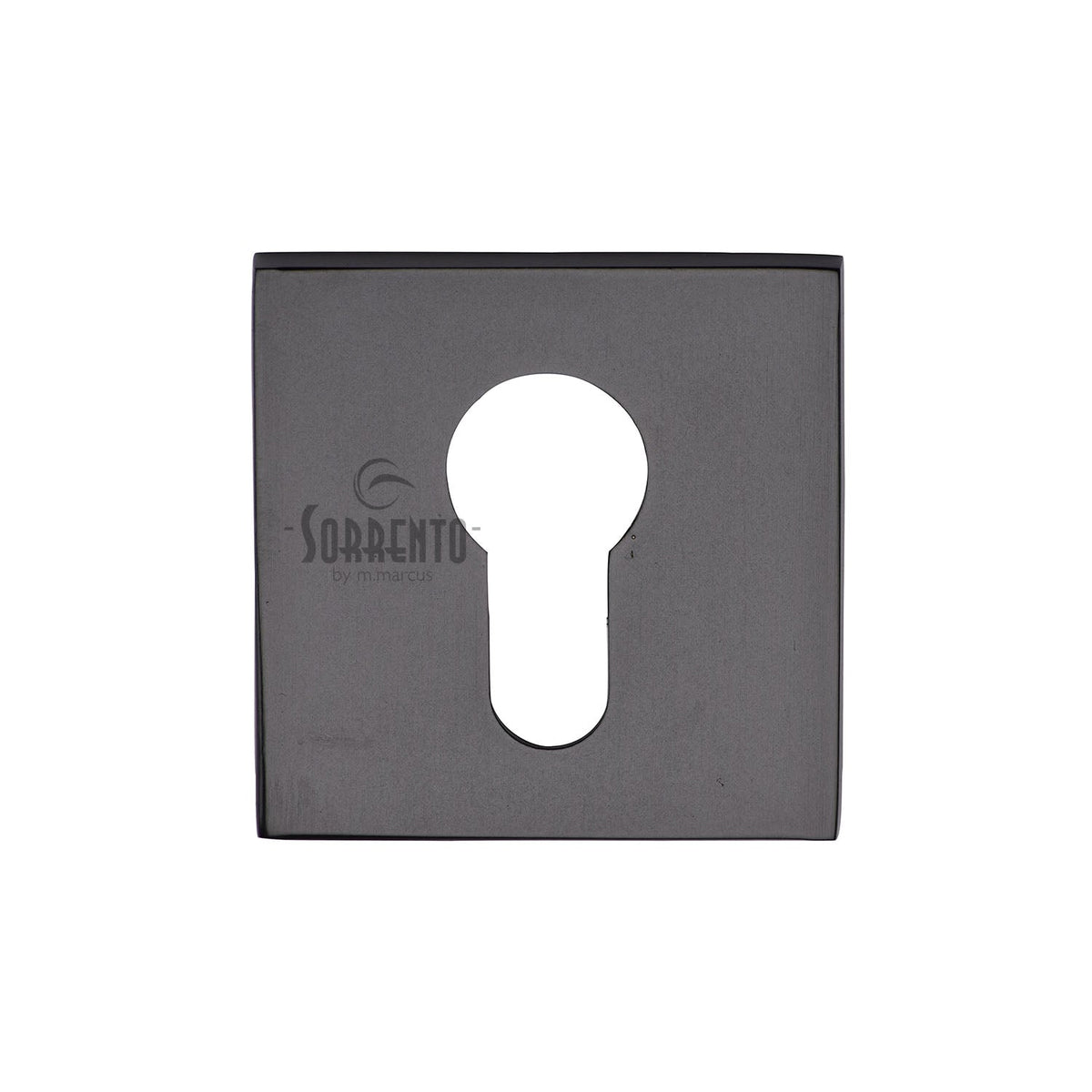 Euro Profile Keyhole Escutcheon Square - 5M-4049-Q - Matt Black