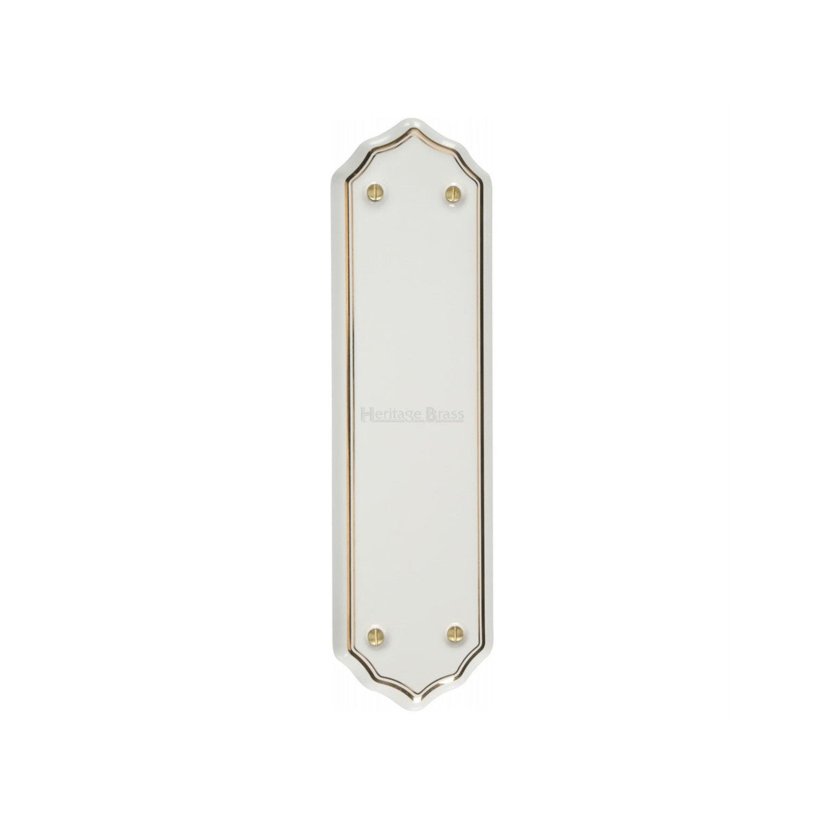 Shaped Fingerplate Gold Line - Porcelain