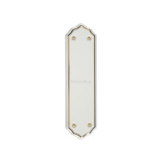 Shaped Fingerplate Gold Line - Porcelain