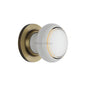Gold Line Door Knob on Rose by M Marcus - Heritage Brass