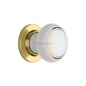 Gold Line Door Knob on Rose by M Marcus - Heritage Brass