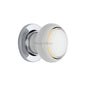 Gold Line Door Knob on Rose by M Marcus - Heritage Brass
