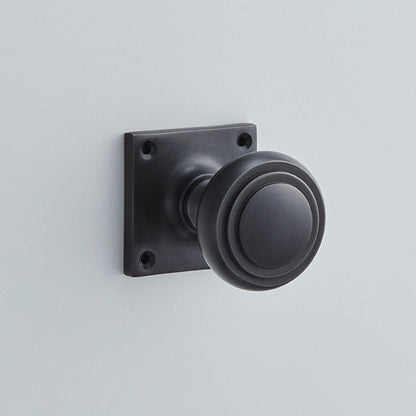 Croft - Stepped Cushion Mortice Knobs on Square Rose 6348SQ by Croft Ironmongery
