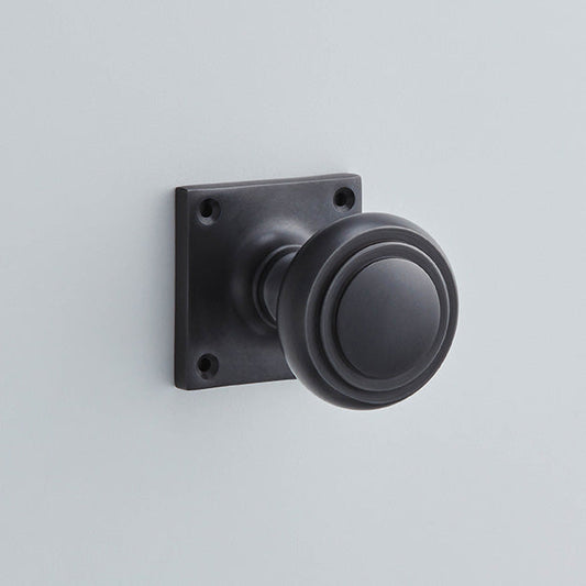 Croft - Stepped Cushion Mortice Knobs on Square Rose 6348SQ by Croft Ironmongery