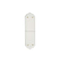 Shaped Fingerplate White Crackle - Porcelain