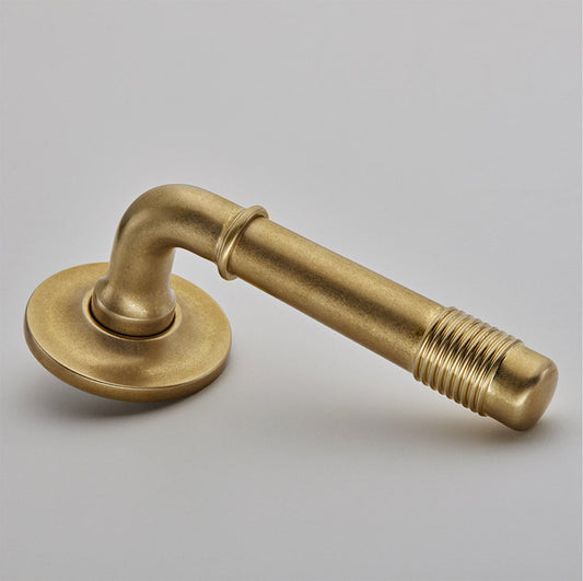 Croft - Crest Door Handle on Covered Rose 7022COV57A by Croft Ironmongery