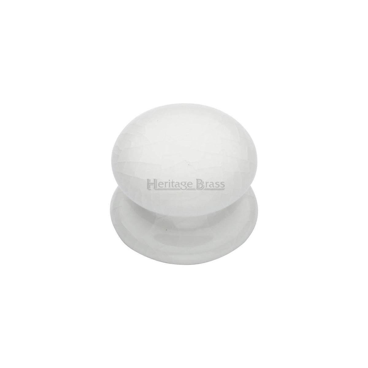 White Crackle Cabinet Knob - Porcelain - 32 mm