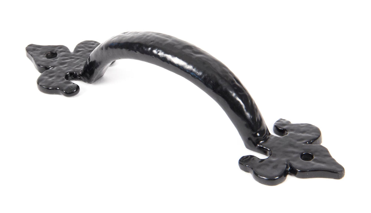 From The Anvil's Black Cast Fleur-De-Lys Pull Handle
