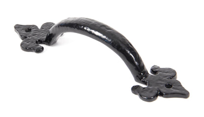 From The Anvil's Black Cast Fleur-De-Lys Pull Handle