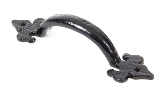 From The Anvil's Black Cast Fleur-De-Lys Pull Handle