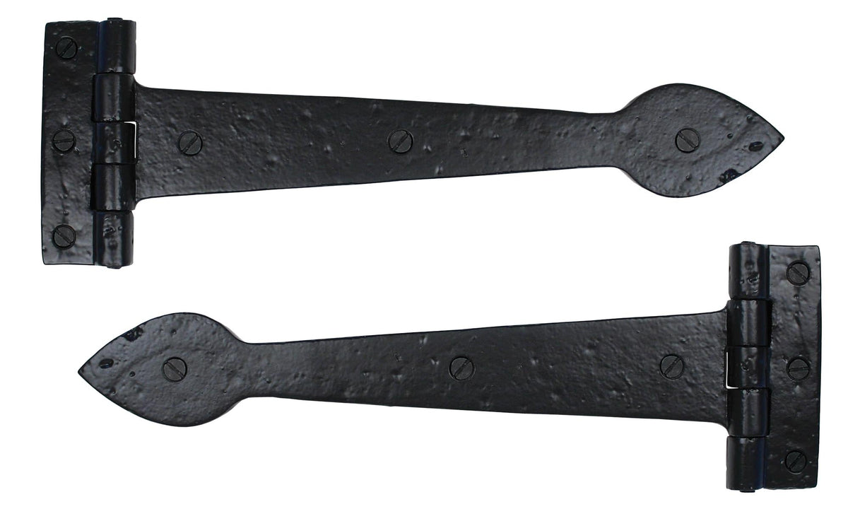 Black Cast T Hinge (pair) by From The Anvil