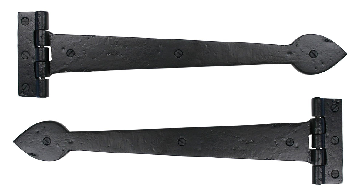 Black Cast T Hinge (pair) by From The Anvil