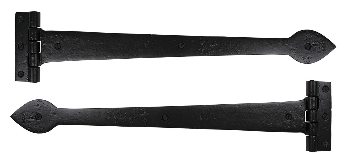 Black Cast T Hinge (pair) by From The Anvil