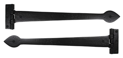 Black Cast T Hinge (pair) by From The Anvil