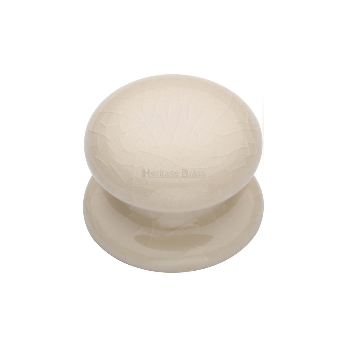 Porcelain Cabinet Knob Cream Crackle - Porcelain - 32 mm