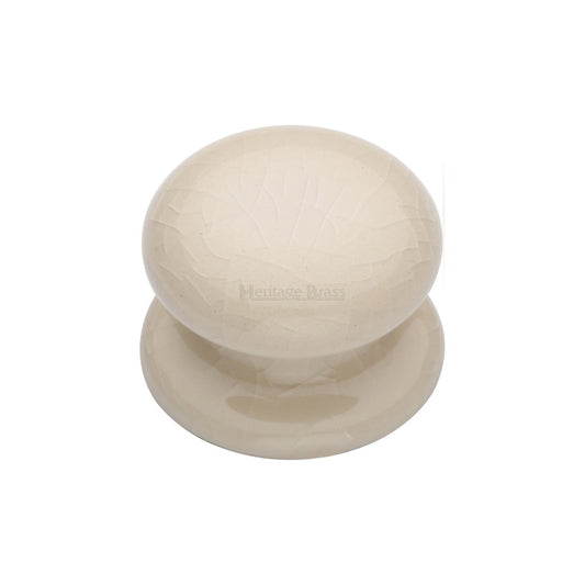 Porcelain Cabinet Knob Cream Crackle - Porcelain - 32 mm