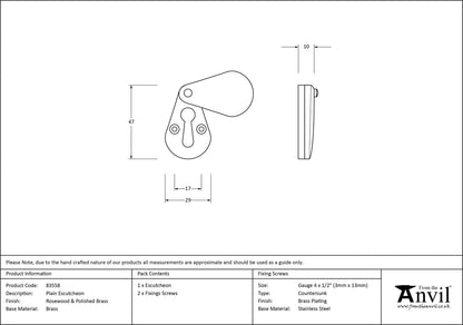 Plain Escutcheon by From The Anvil