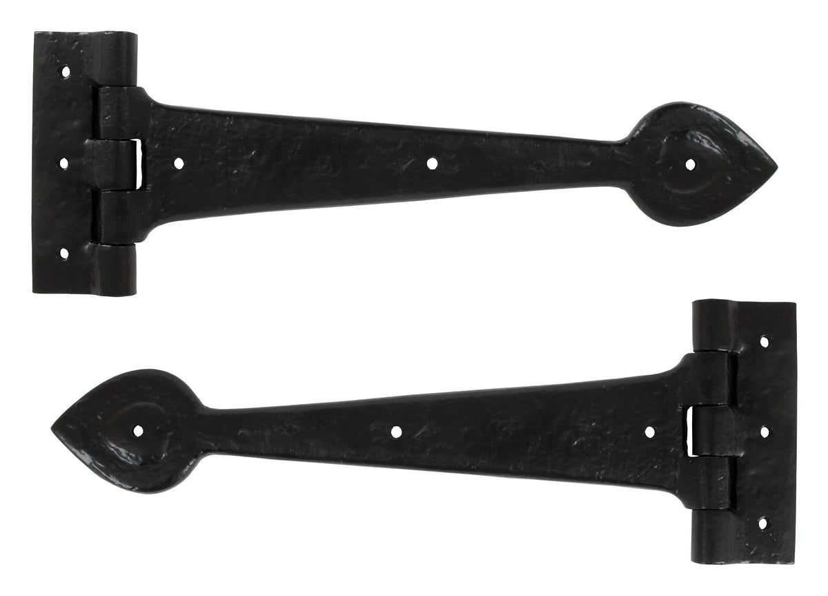Black Cast T Hinge (pair) by From The Anvil