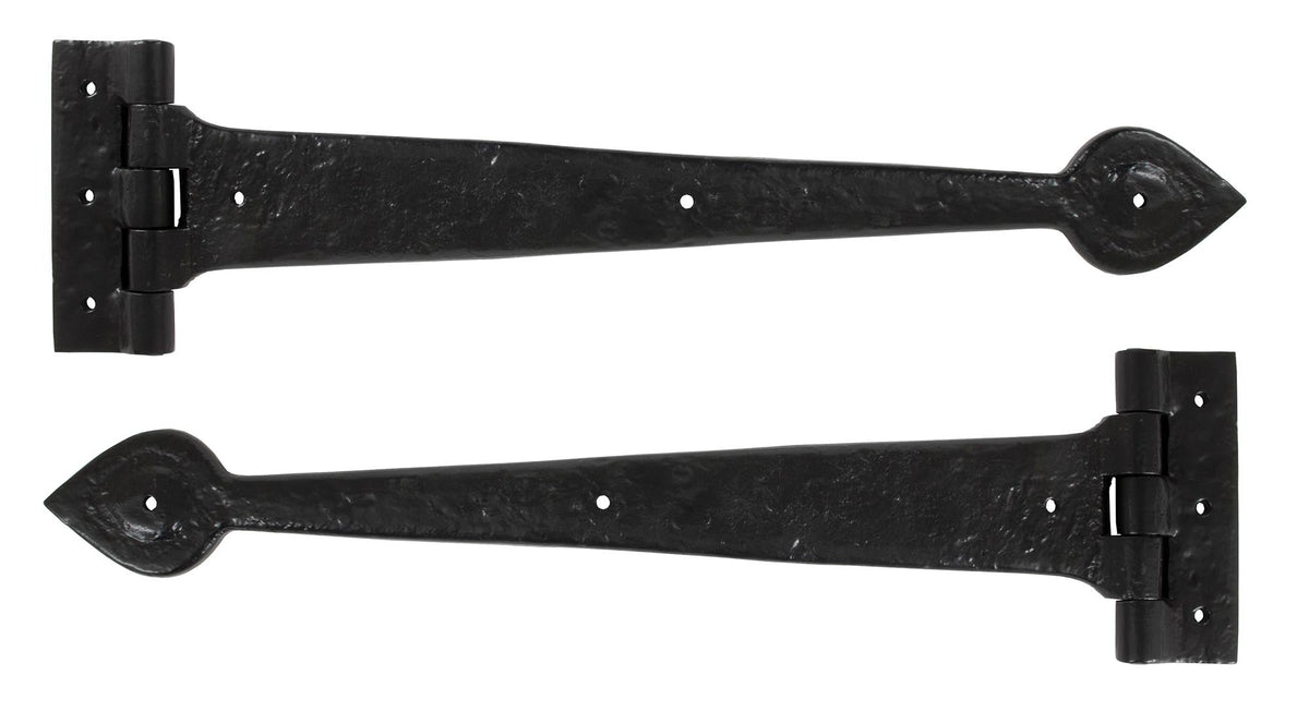 Black Cast T Hinge (pair) by From The Anvil