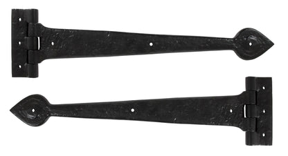 Black Cast T Hinge (pair) by From The Anvil